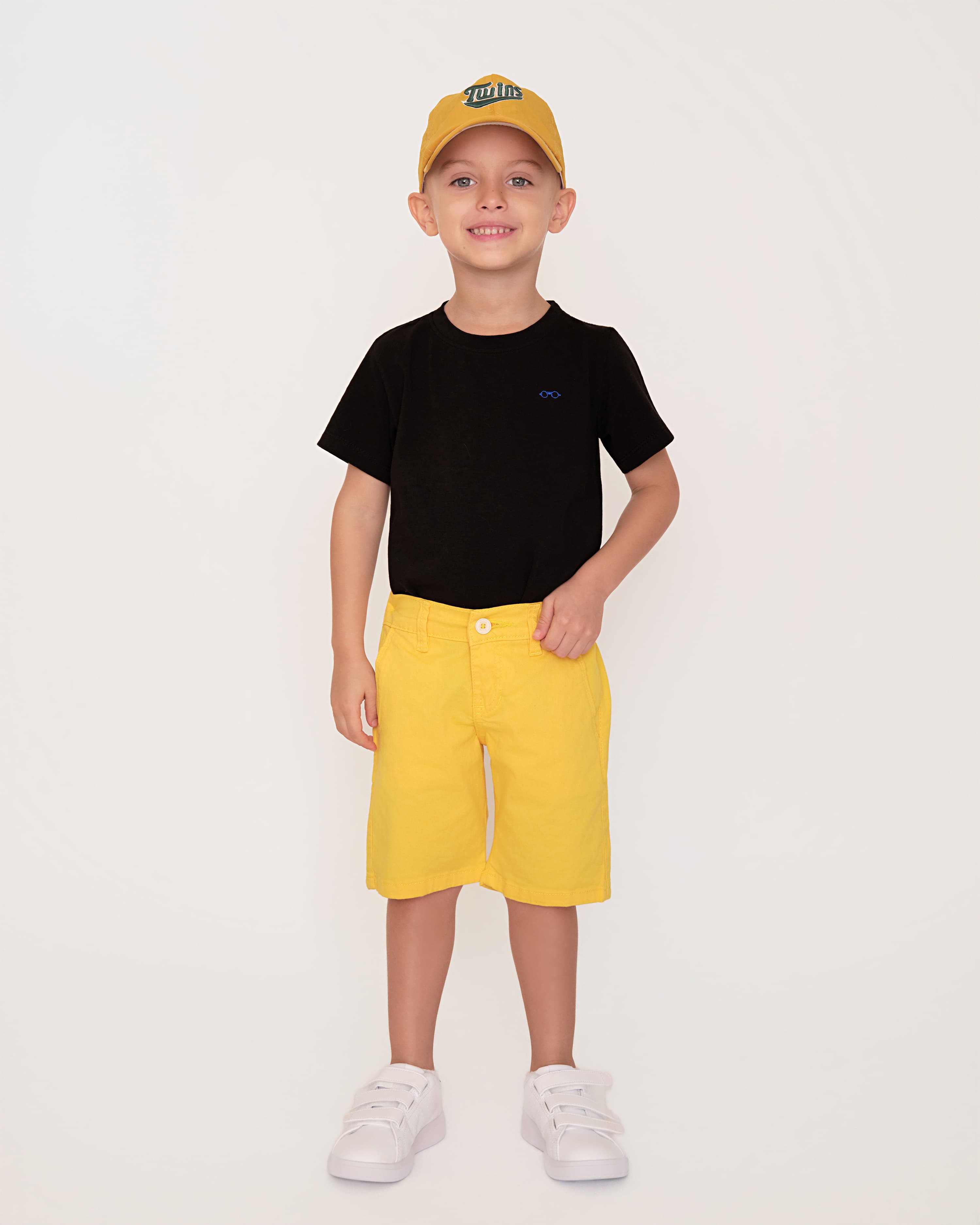 Bermuda de dril niño amarillo