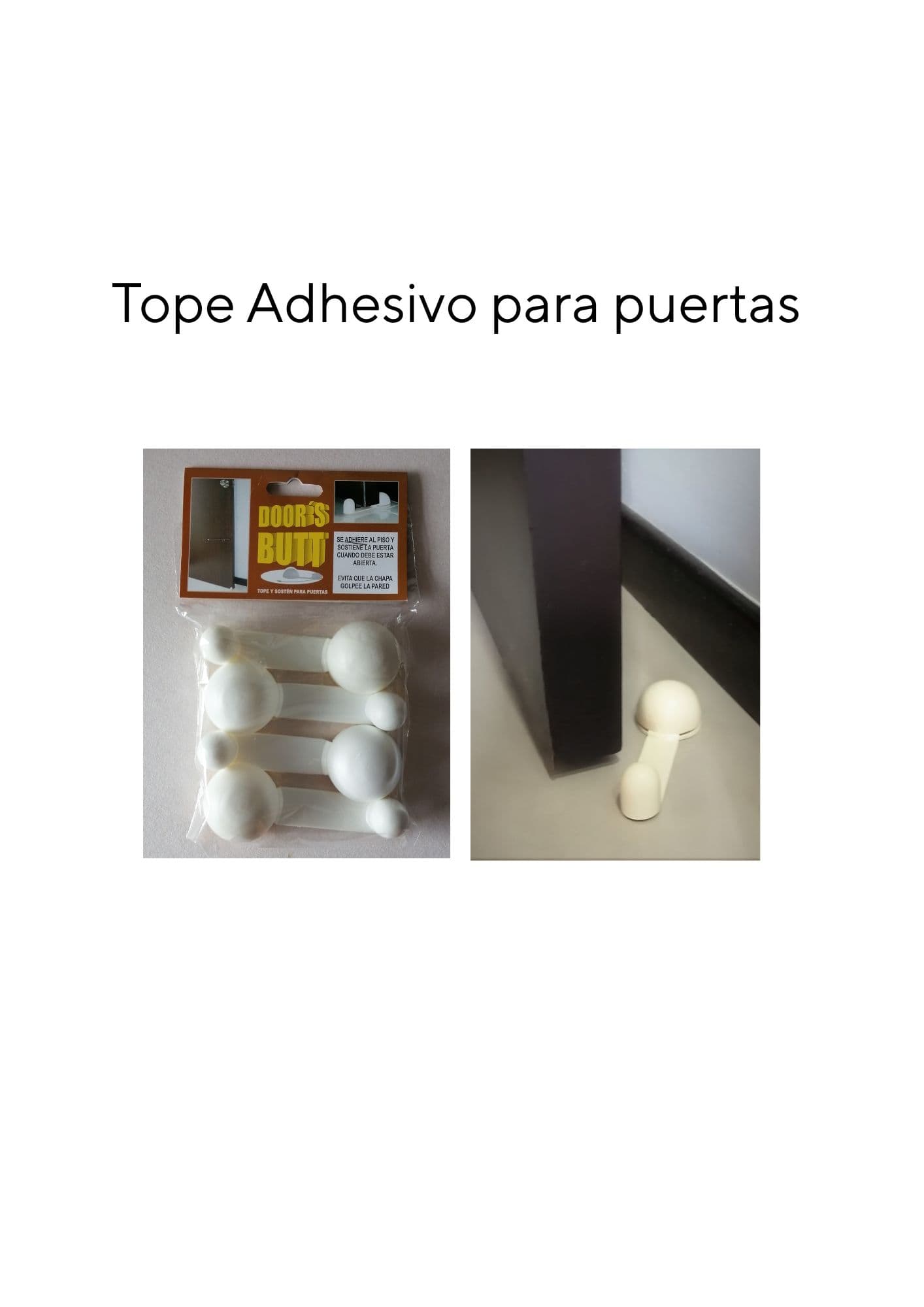Tope Adhesivo para puertas x 4