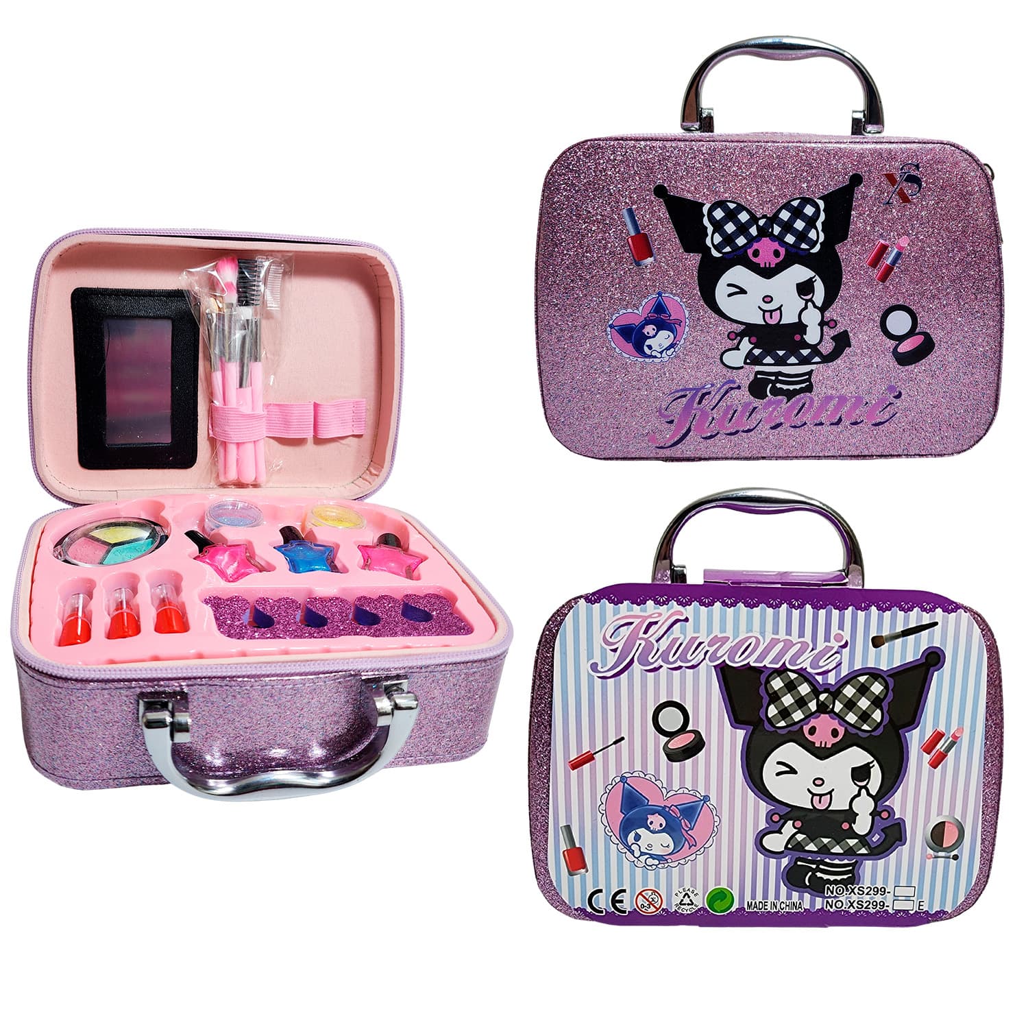 Maleta Kit Maquillaje Kuromi Kawai Niñas