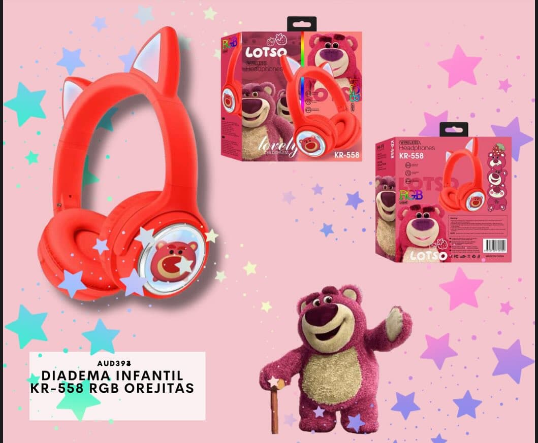 DIADEMA INFANTIL  KR-558 RGB OREJITAS