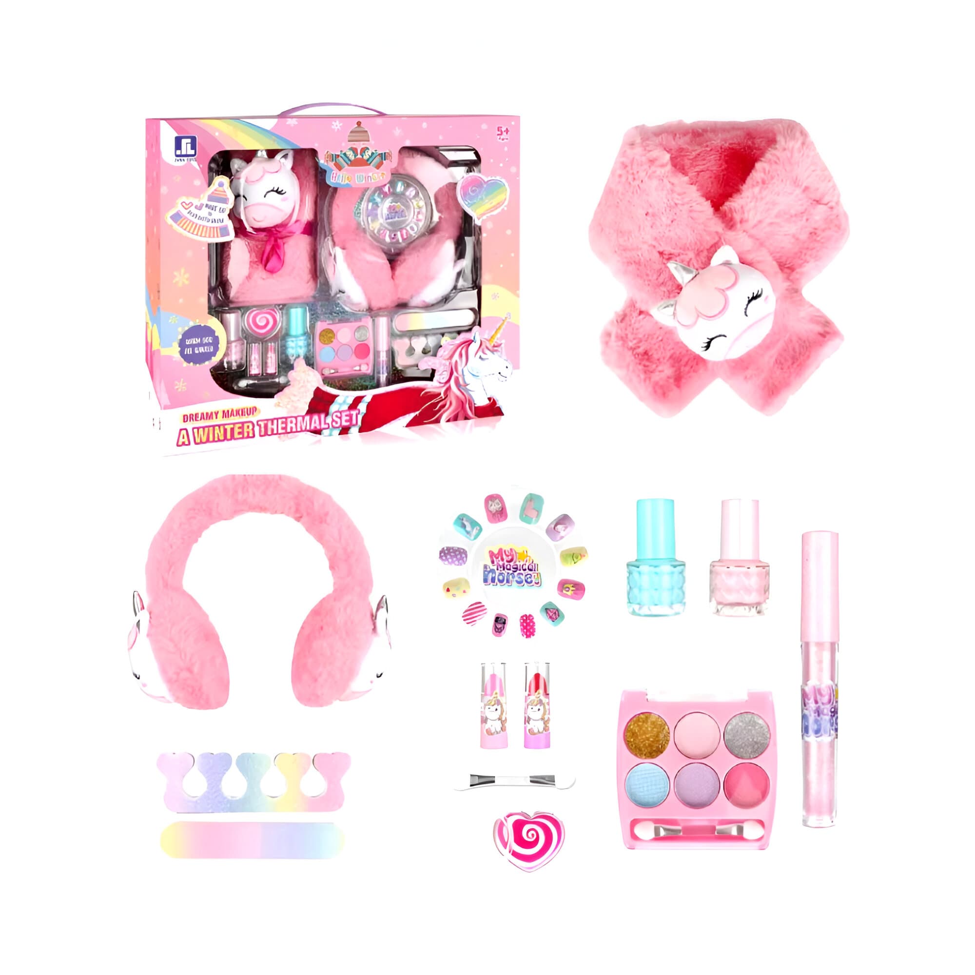 Maleta Kit Unicornio Orejera Bufanda Niñ