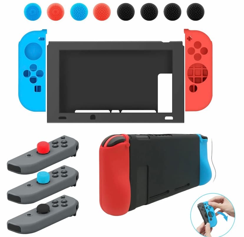 Kit Silicona 8 en 1 Nintendo Switch