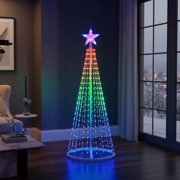 Arbol Navidad 1,80 Tiras Plegable LuzLed