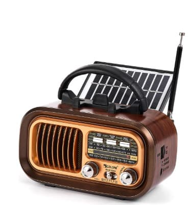 Radio Vintage Solar Fm Am Bluetooth