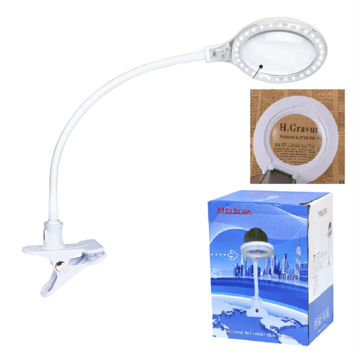 Lampara Led Lupa Con Gancho Flexible