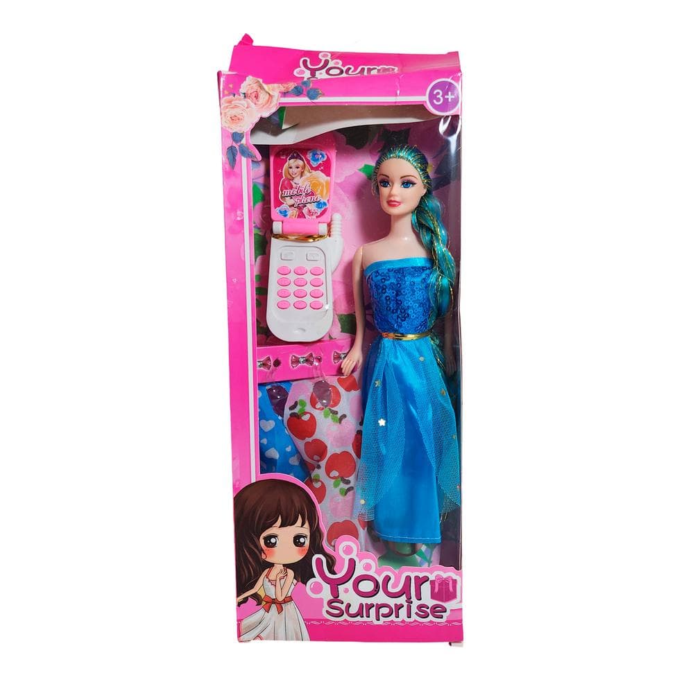 Muñeca Con Vestidos + Telefono De Juguet