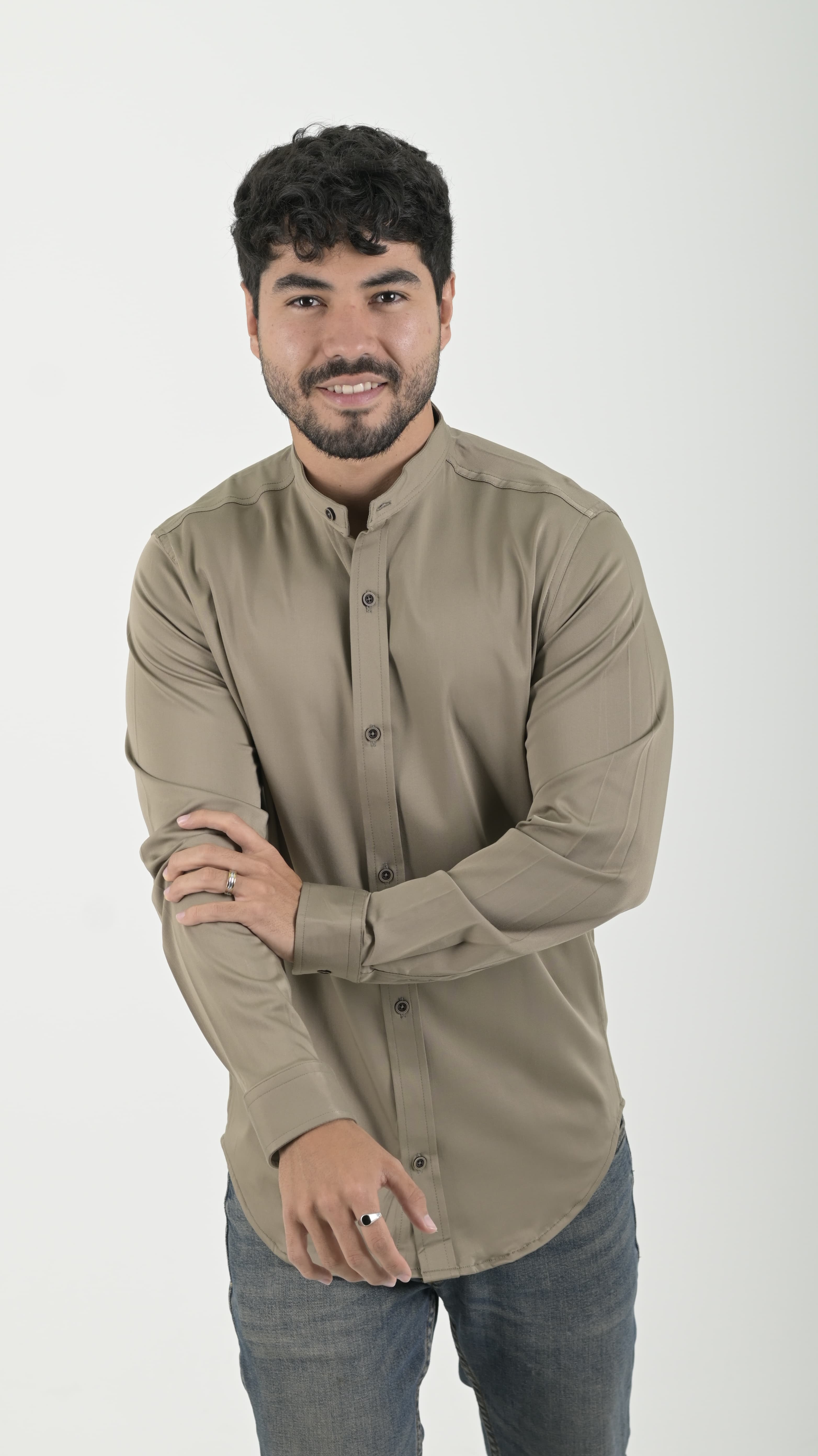 Camisa Seda fria manga larga Timber