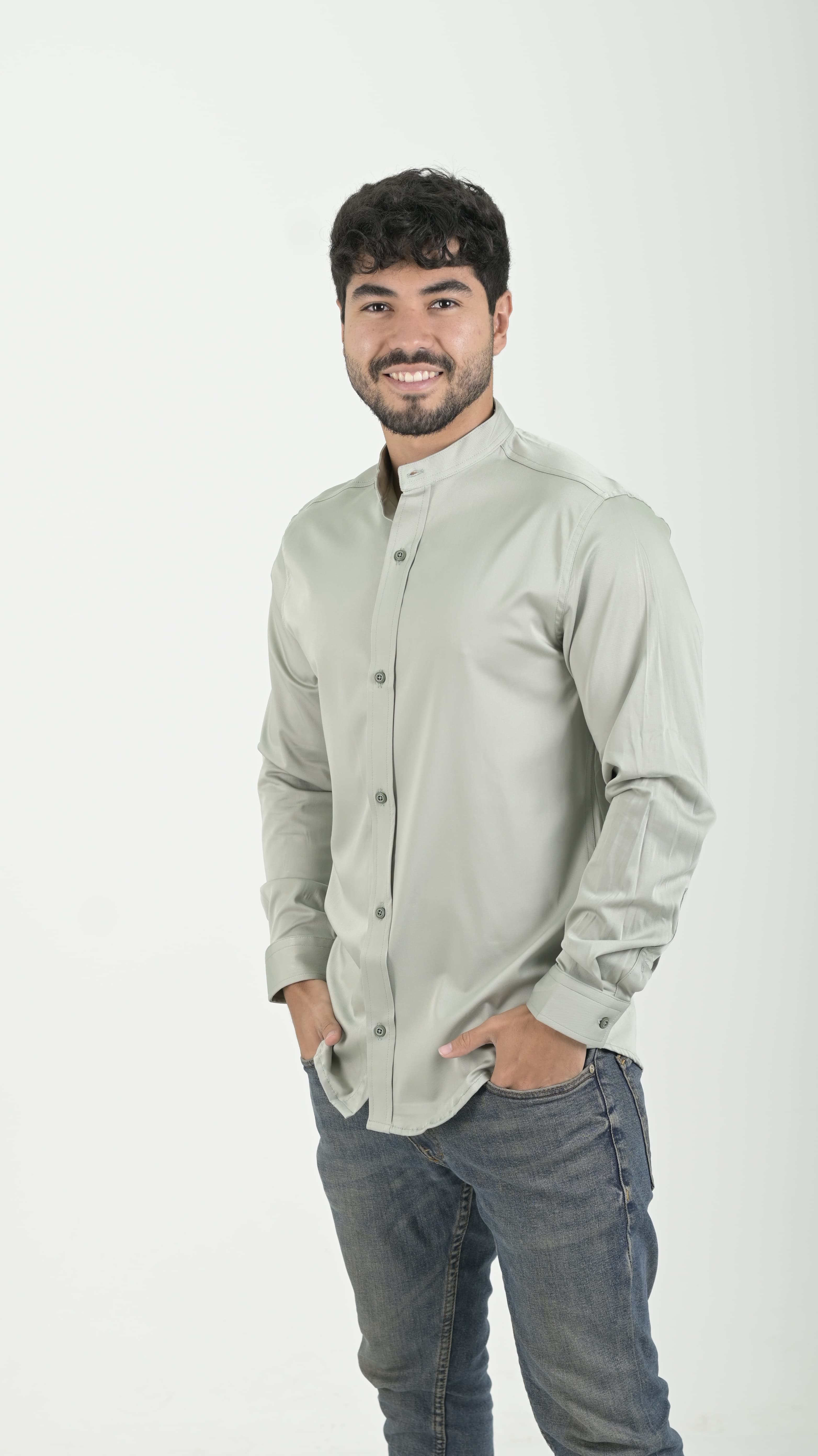 Camisas en Seda fría manga larga