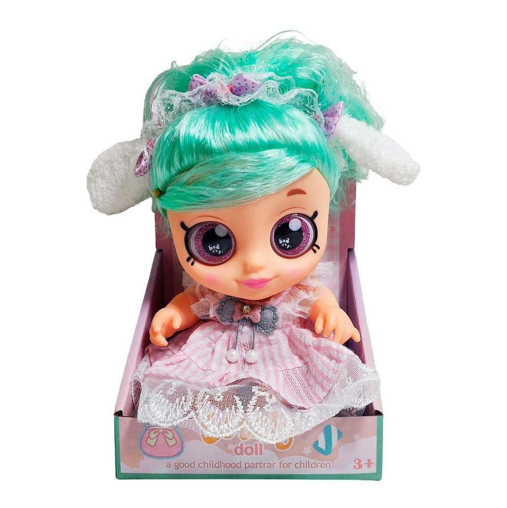 Muñeca Ojos Expresivos Con Vestido Jugue