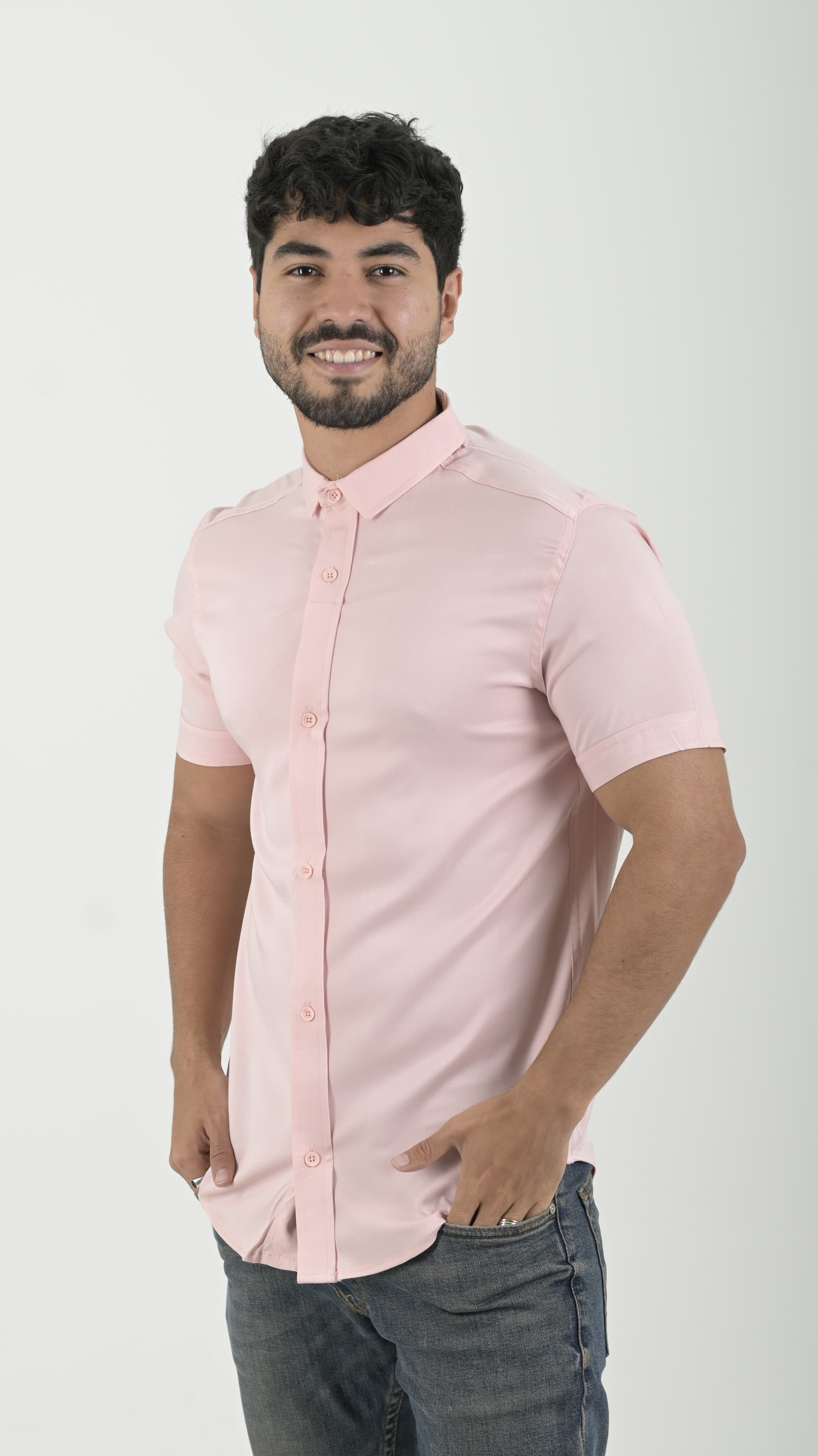 Camisa Chalis cuello Clasico Rosado