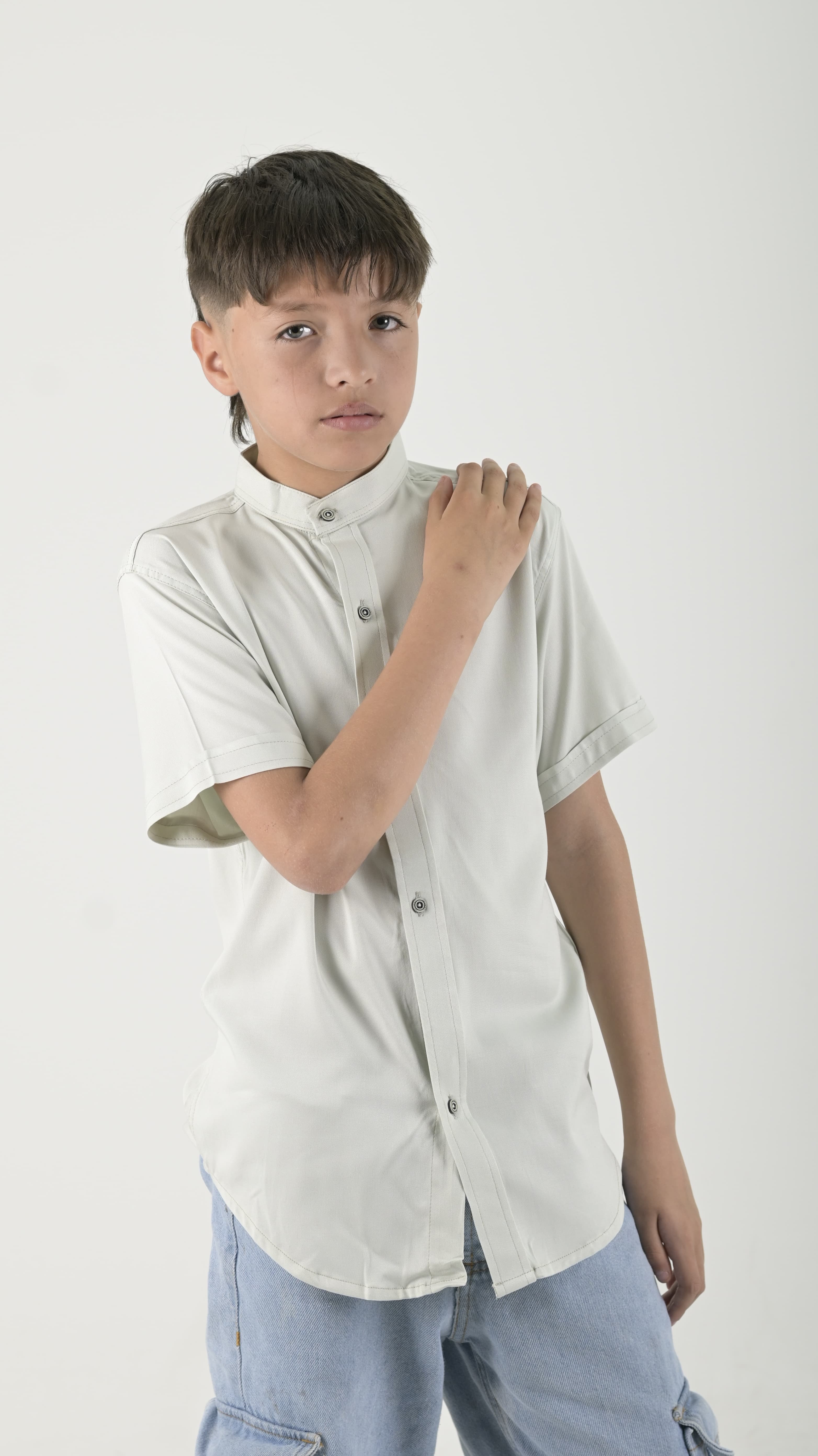 Camisa chalis Niño Verde hielo