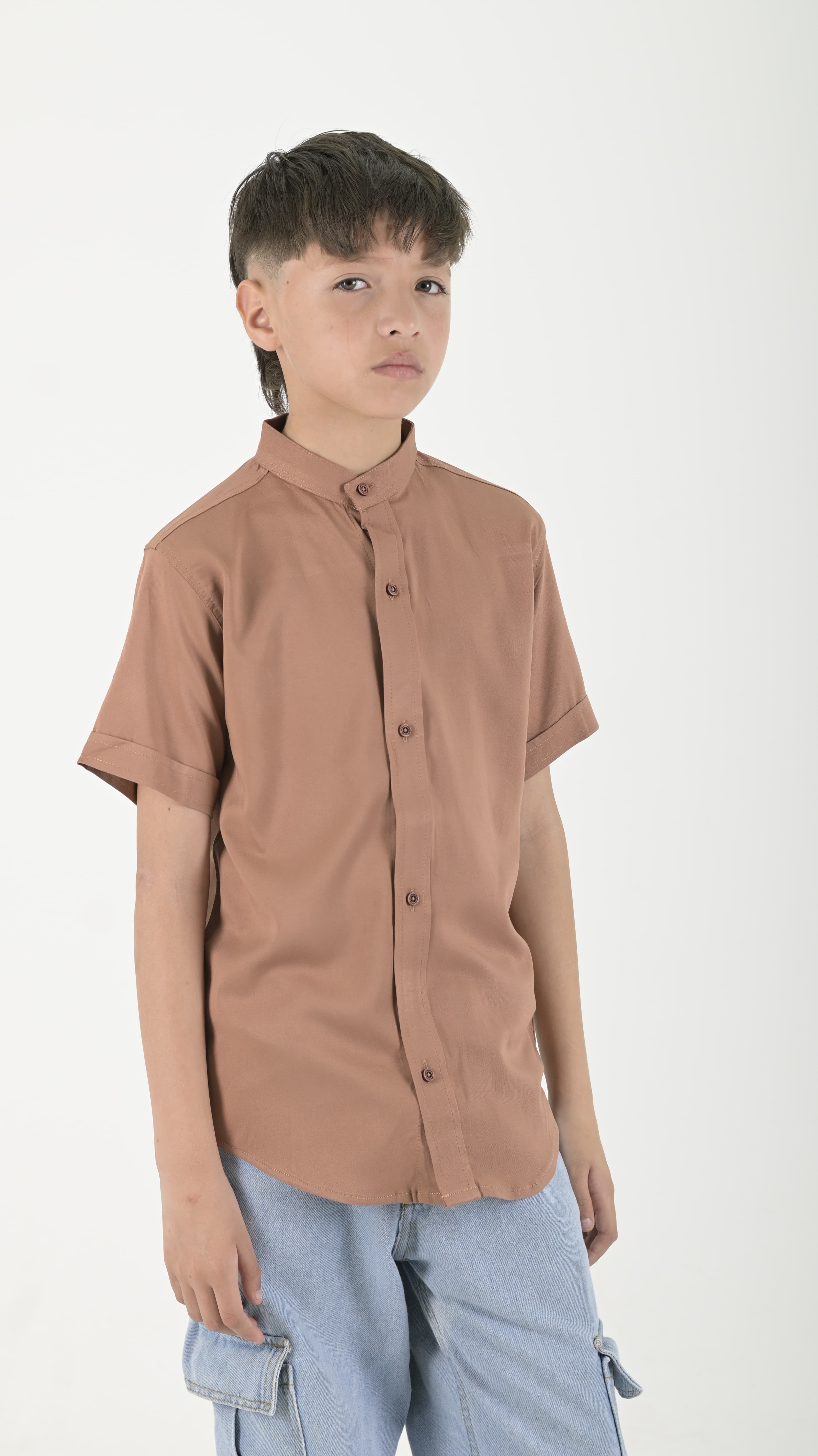 Camisa chalis Niño Mocca