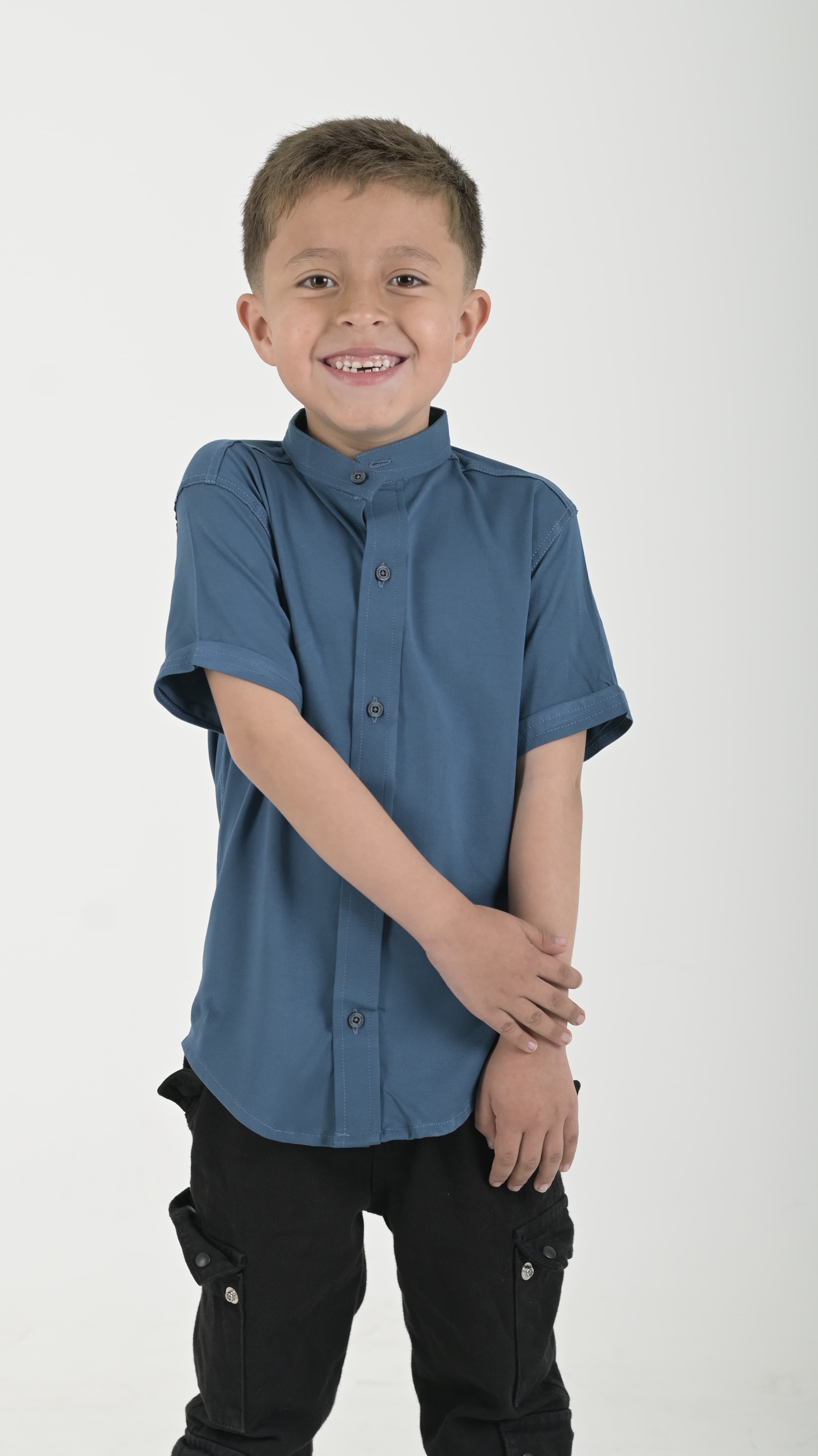 Camisa chalis Niño Petroleo