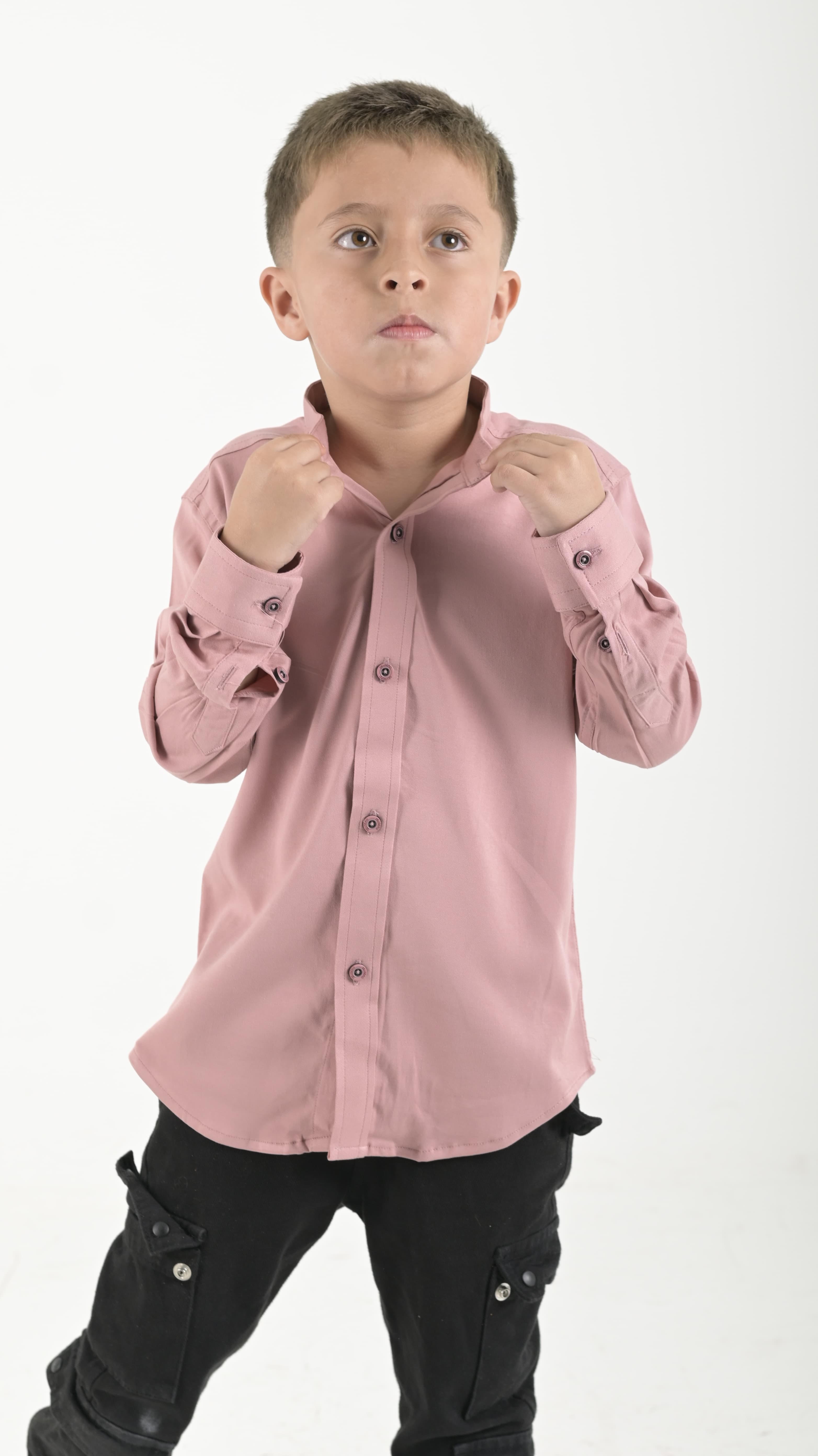 Manga larga niño Palo de rosa