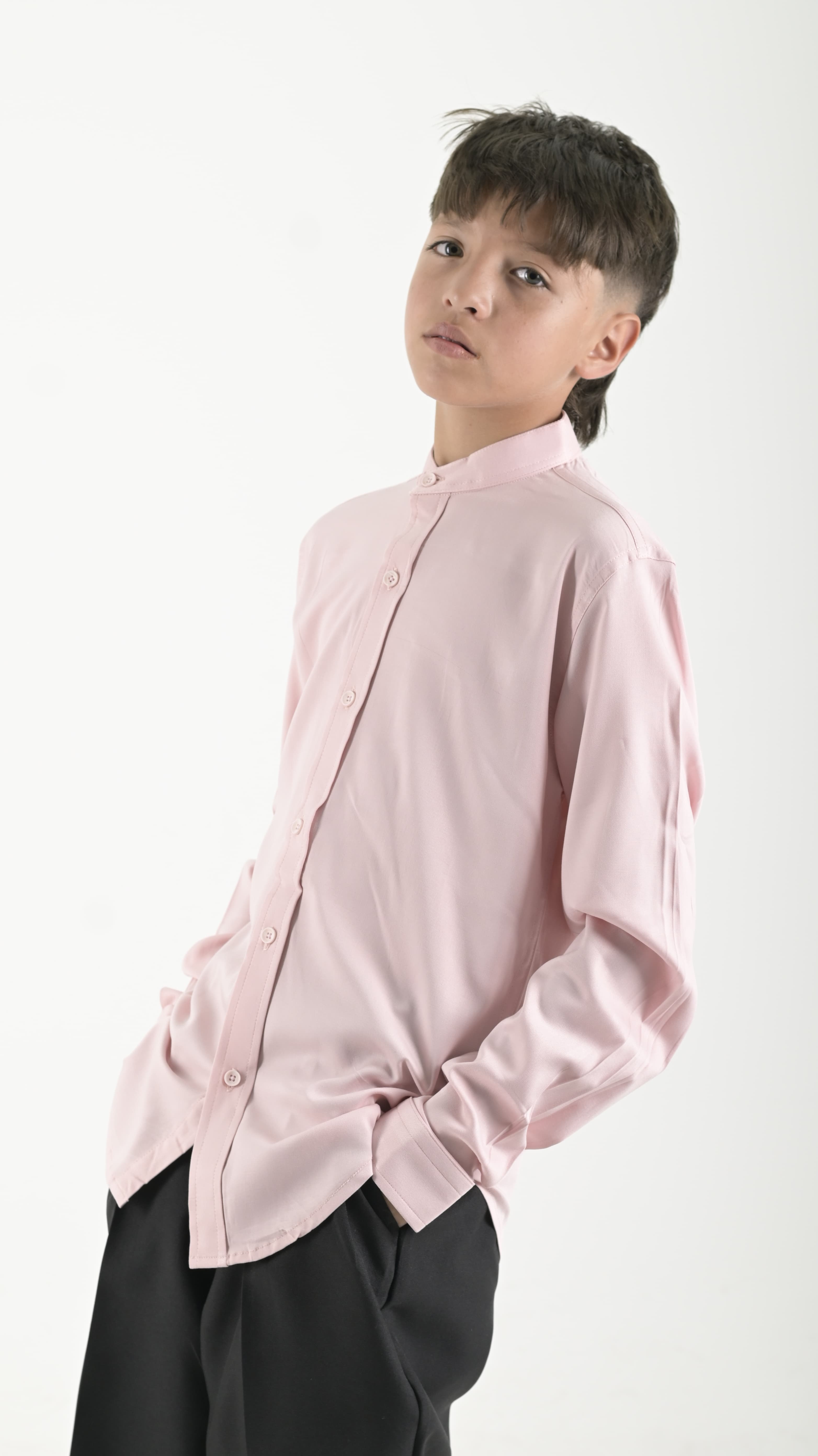 Manga larga niño Rosado
