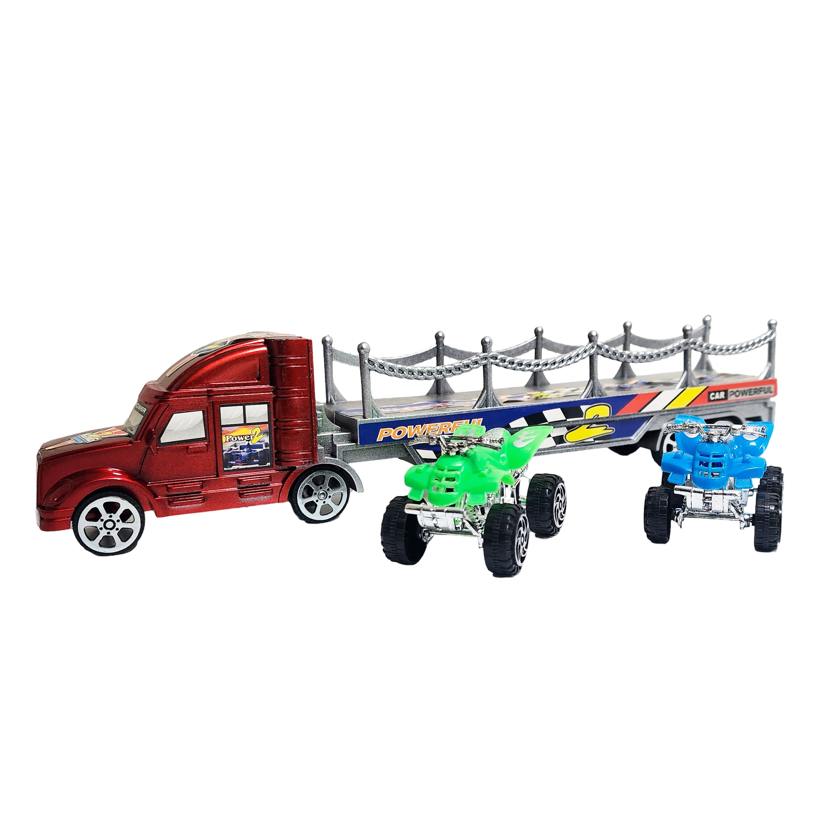 Camion Tractomula Cuatrimotos De Juguete