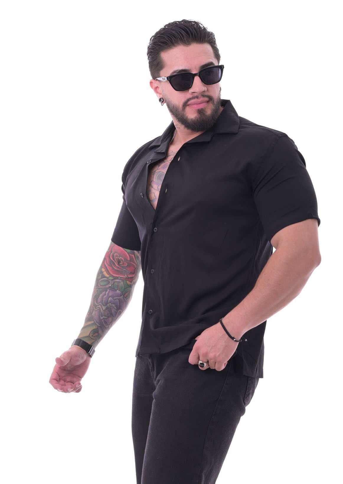 Camisa Box fit Negro