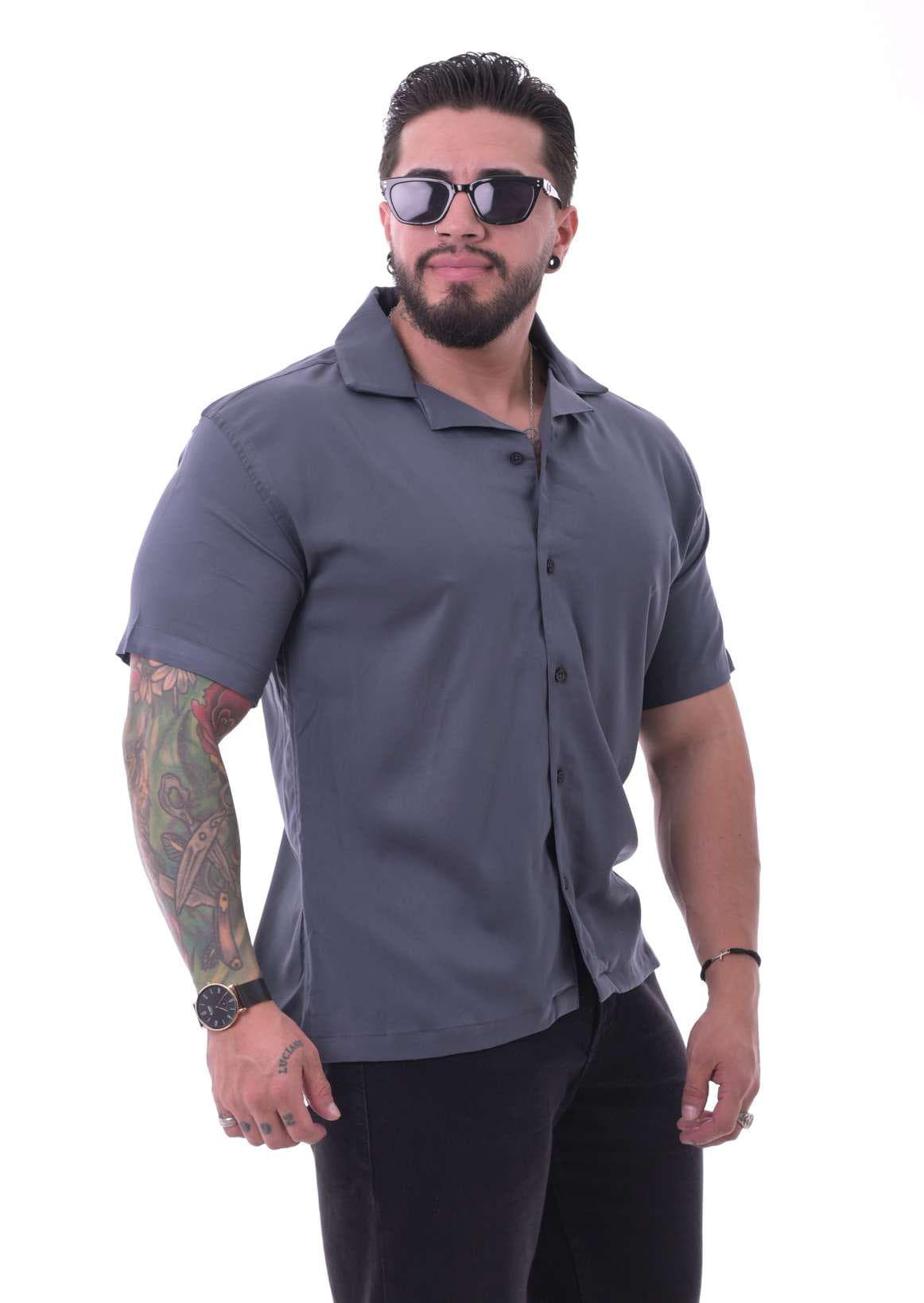 Camisa Box fit Indigo