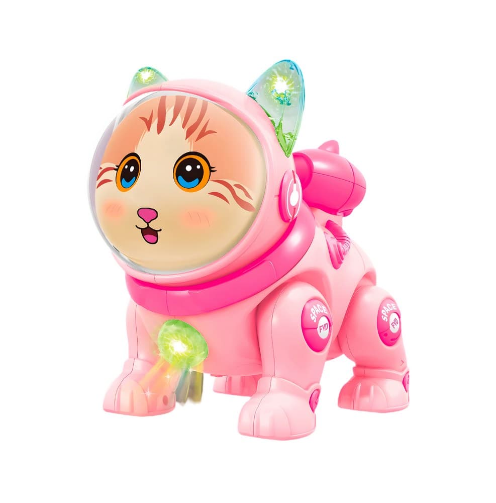 Gato Astronauta Robot Movimiento Luces