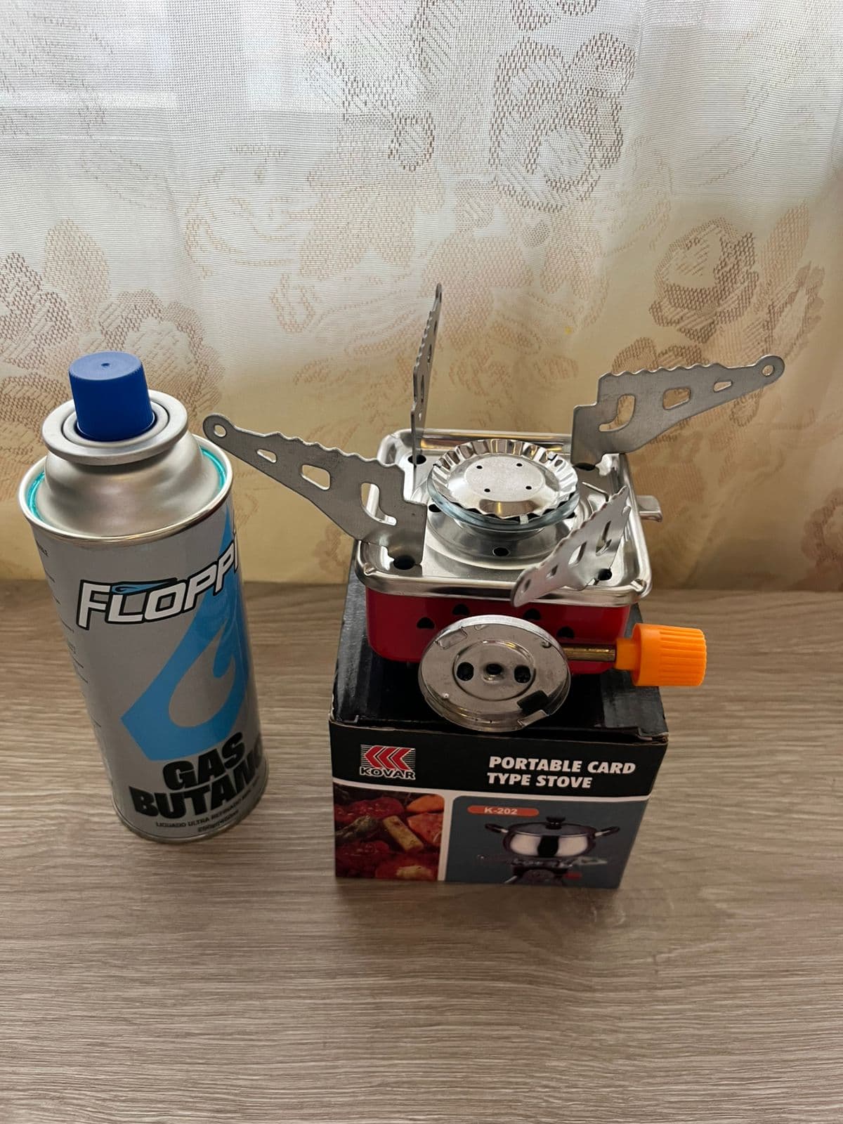 Mini estufa camping con gas