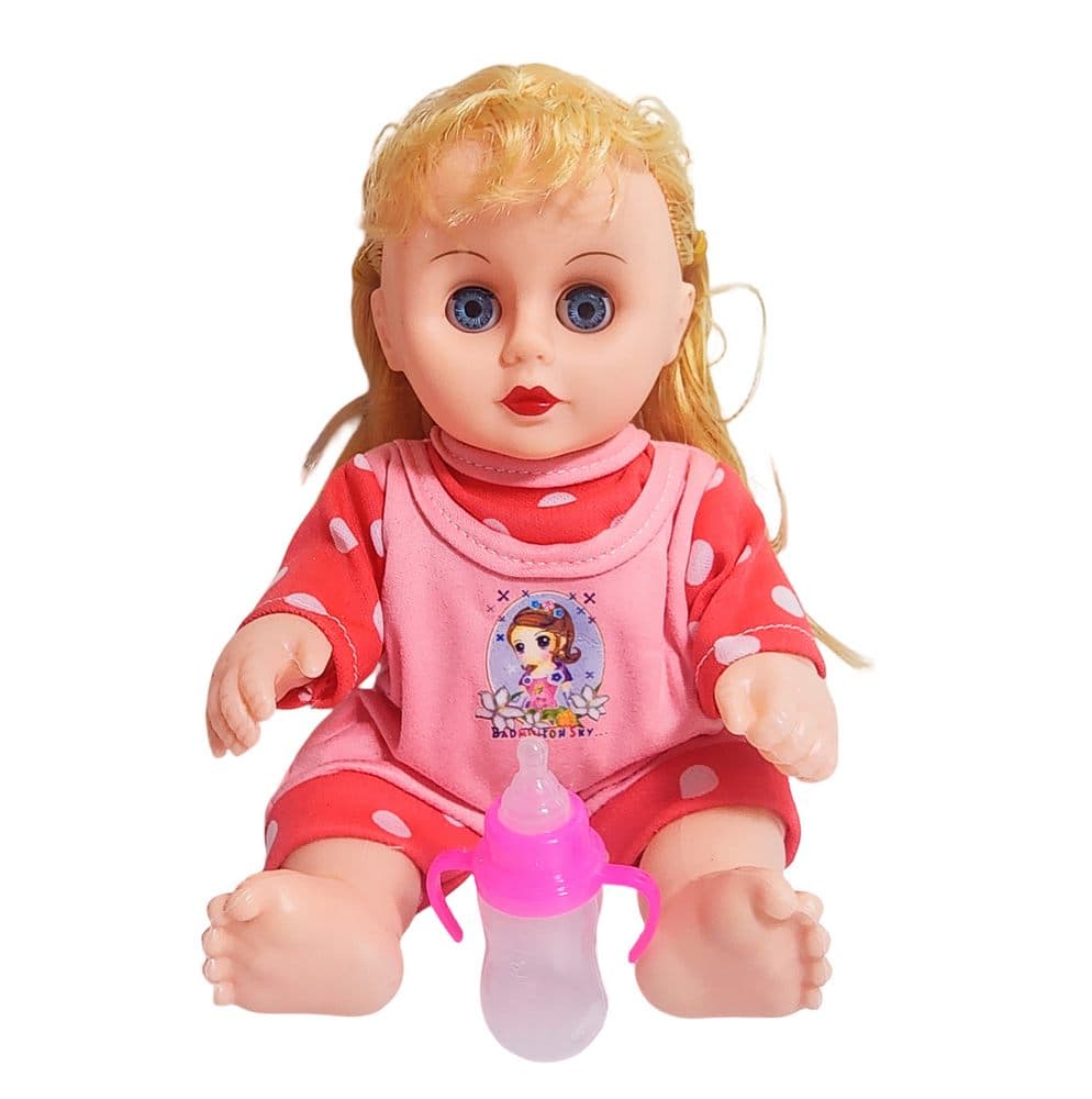 Muñeca Tierna En Pijama Con Tetero