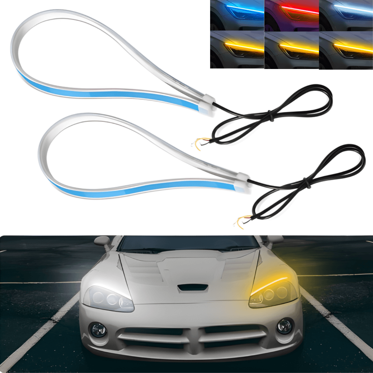 CINTAS LED DUAL COLOR CARRO MOTO ILUMINA