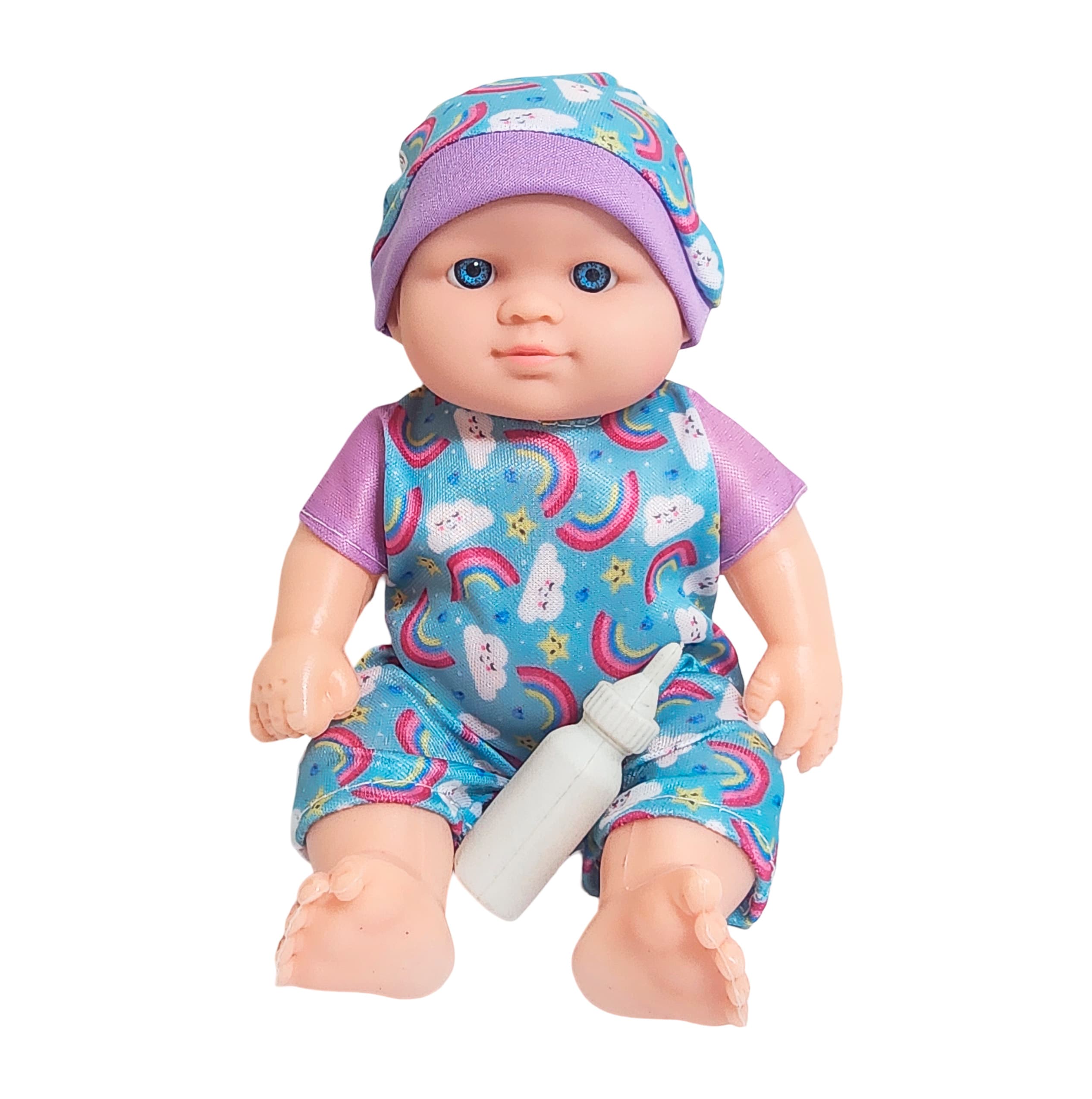Muñeca Con Vestido Figura + Tetero Jugue