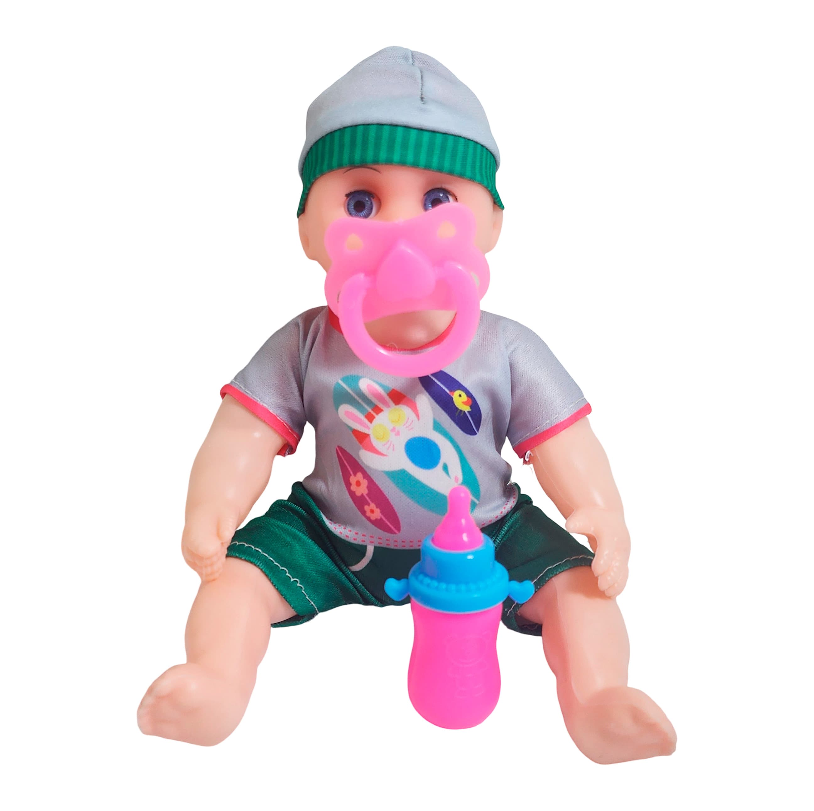 Muñeca Con Vestido Figura Bebe Tetero