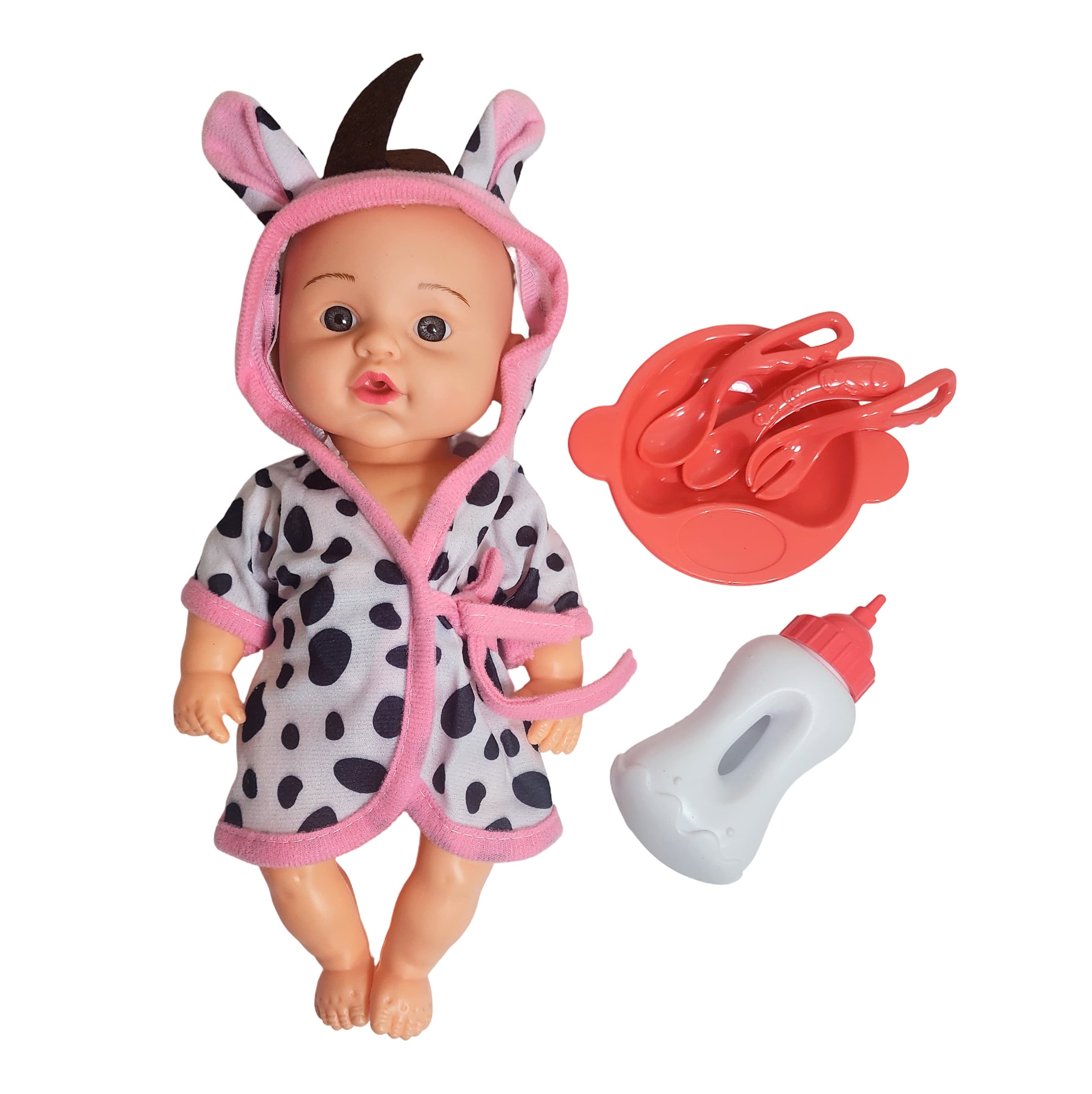 Muñeco Bebe Bata De Baño + Accesorios
