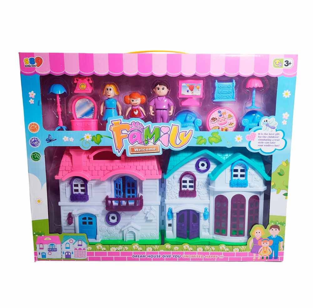 Casa De Muñeca Con Muebles Personajes