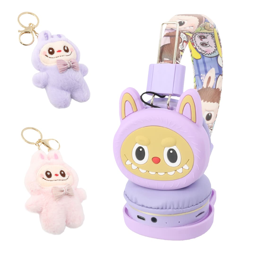Combo Labubu Diadema + Peluche + Audifon