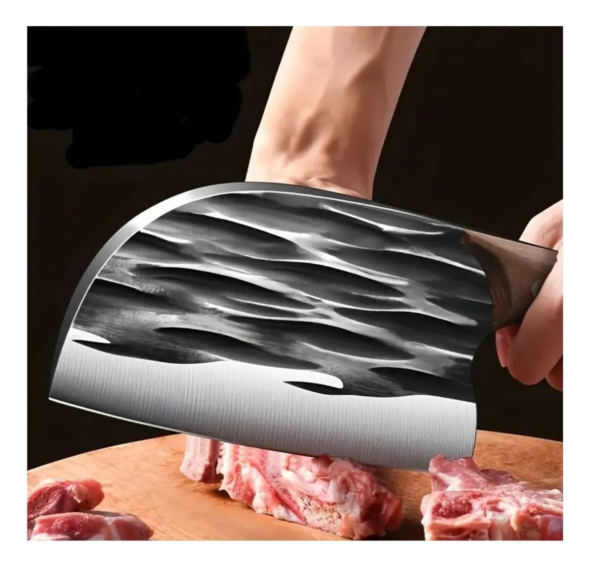 Cuchillo Hacha Cocina De Acero Inoxidabl