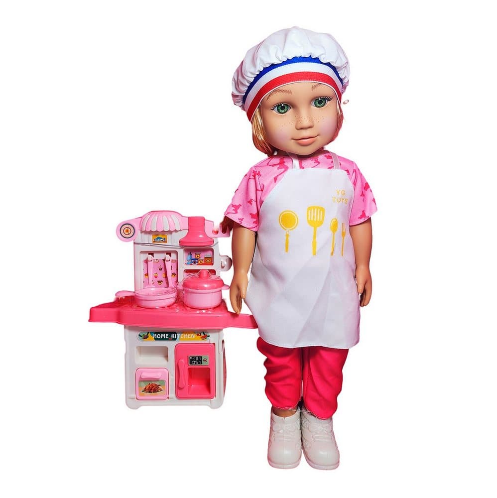 Muñeca Chef Con Cocina + Accesorios