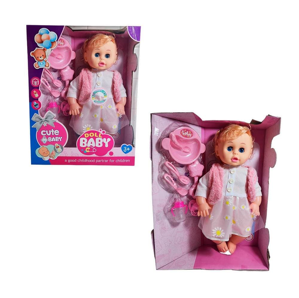 Muñeca Bebe Con Vestido Sonajero + Utenc