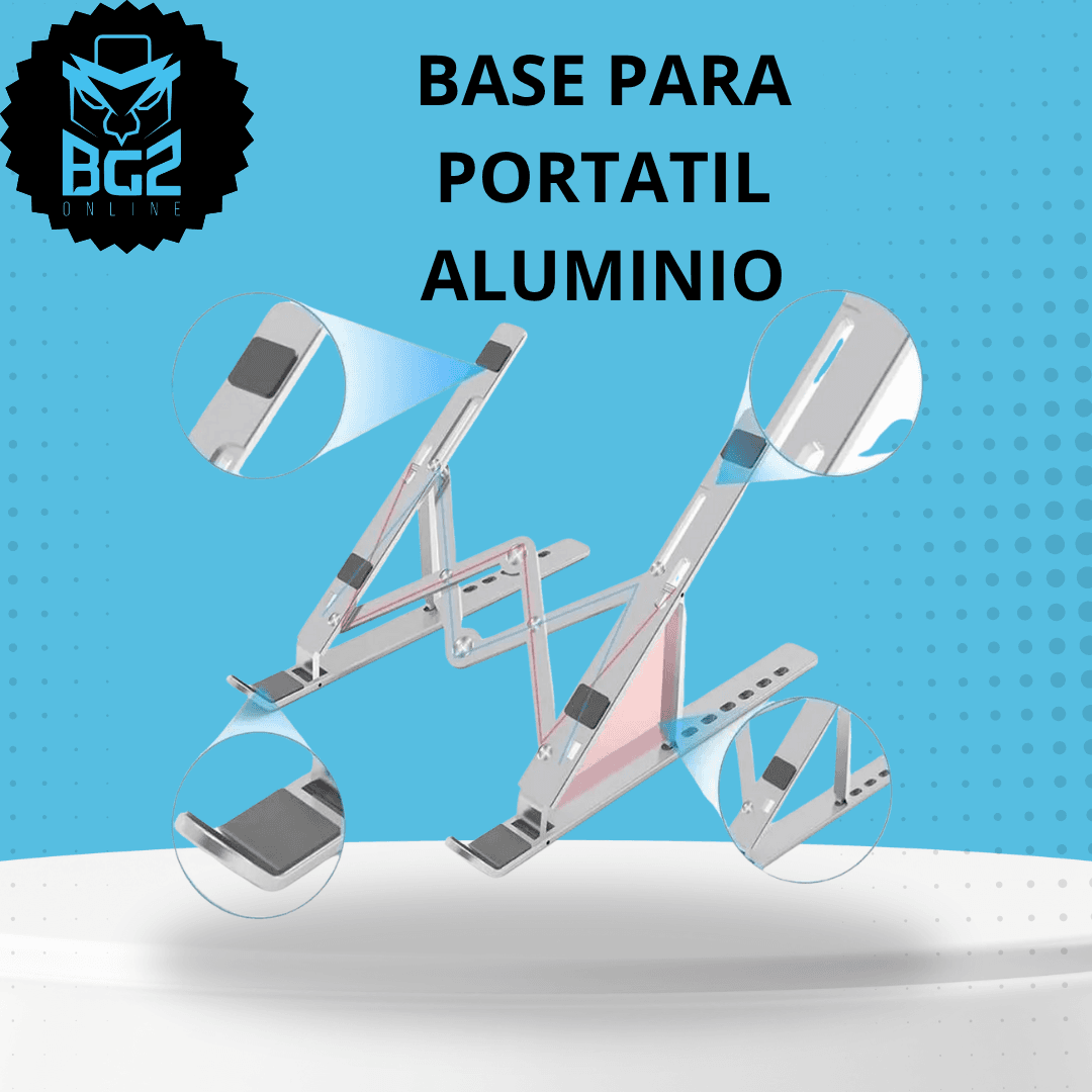 BASE PARA PORTATIL EN ALUMINIO