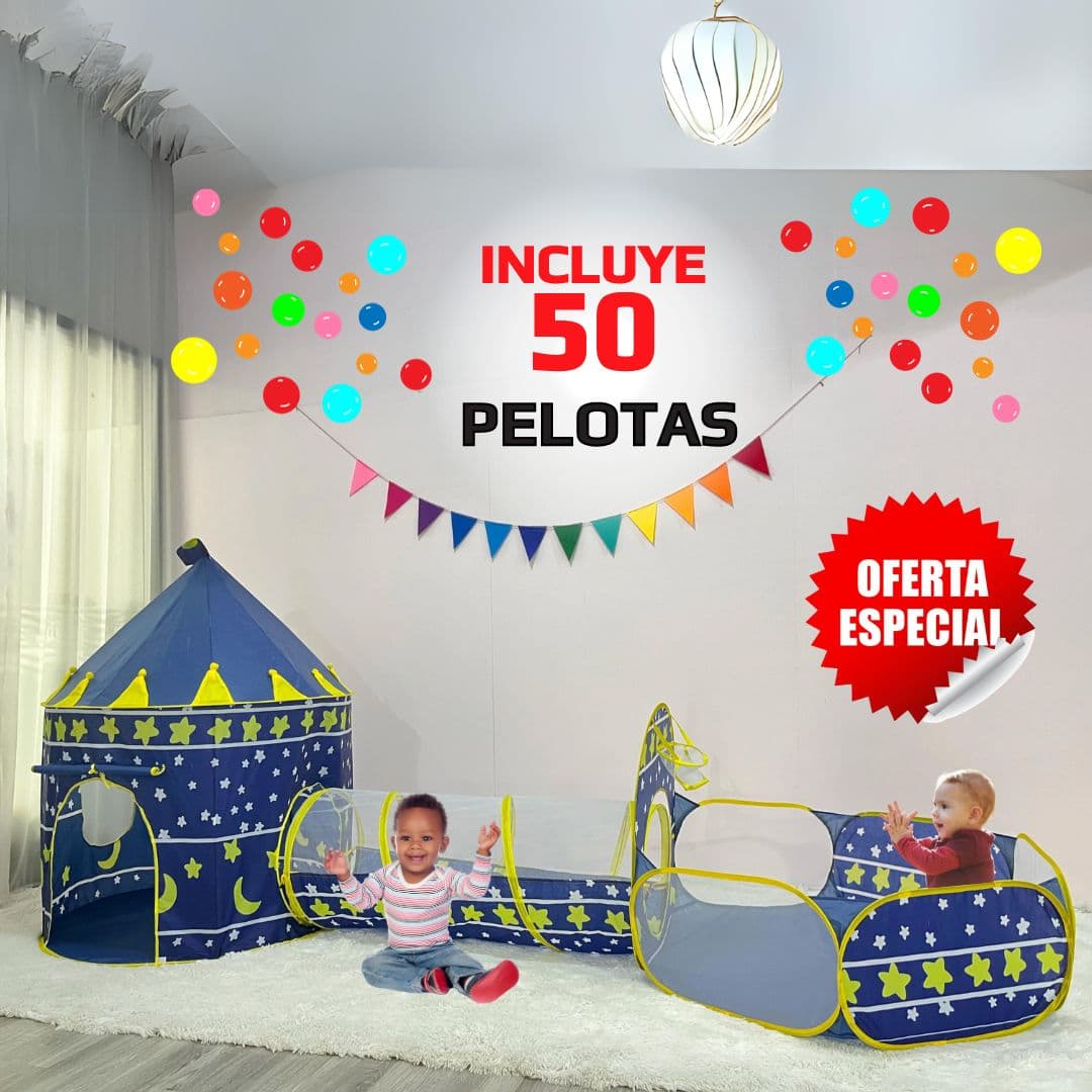 CARPA CASTILLO 3 EN 1 Y PISCINA + 50 PEL
