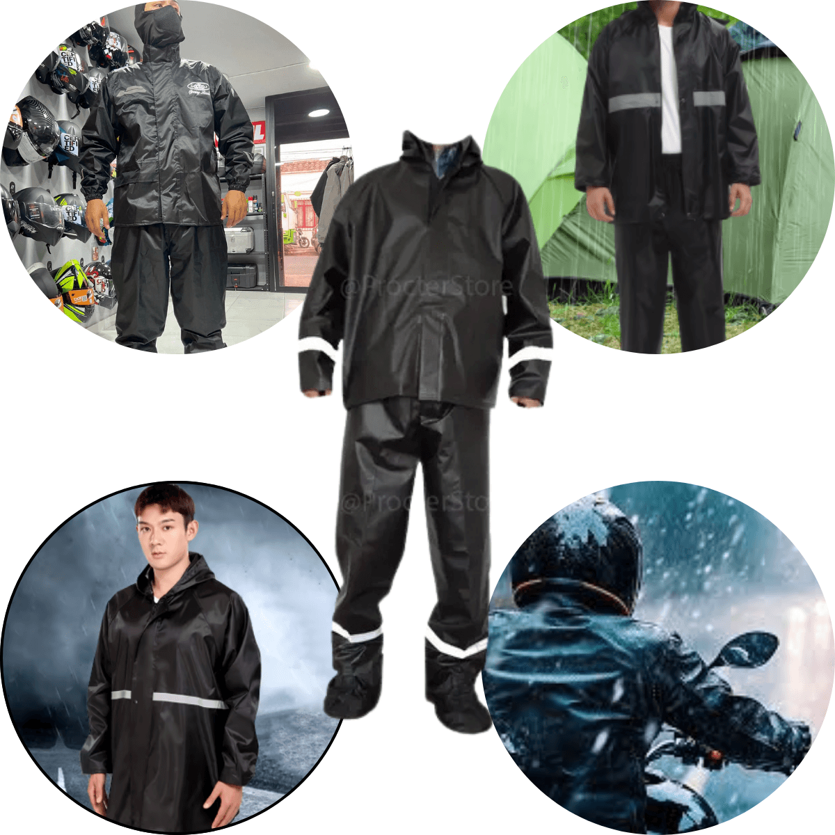 Impermeable completo lluvia moto bici sc