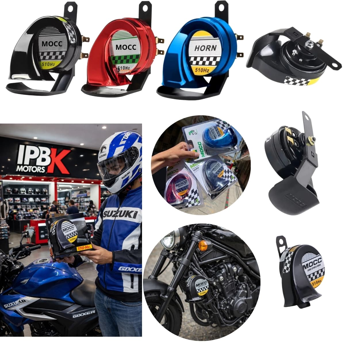 Pito corneta bocina 12v moto universal