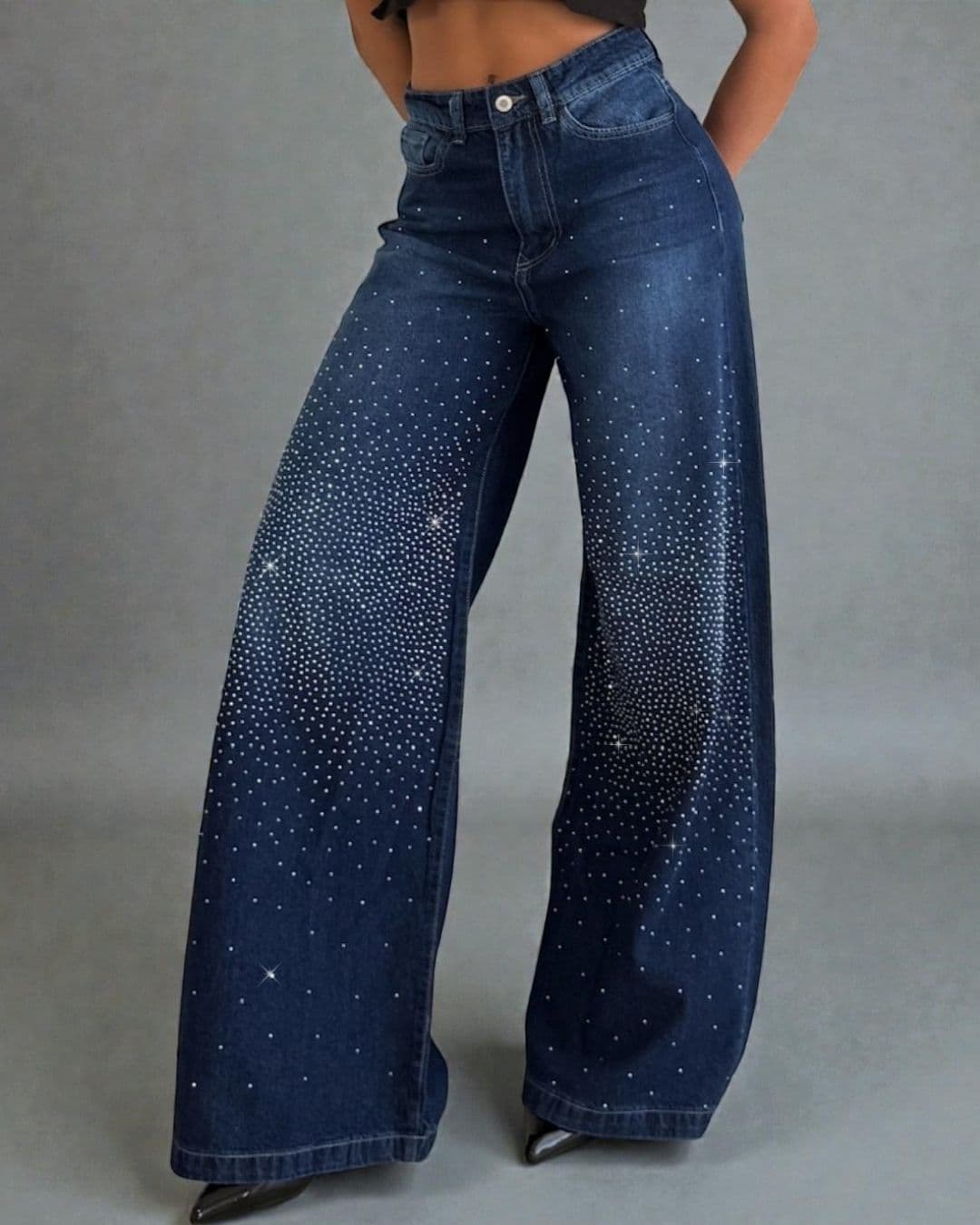 GLOW PRISMA Jean Azul Medio con brillo