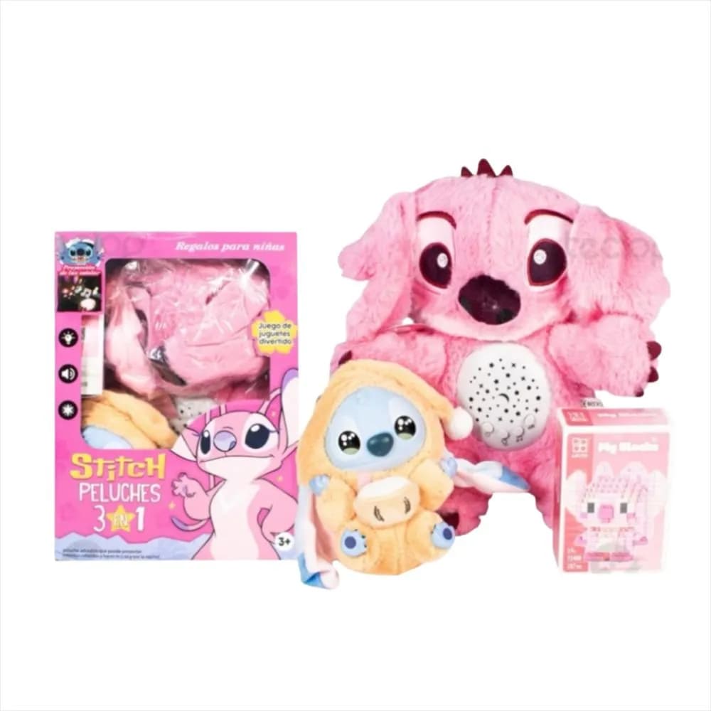 Peluche Stitch 3 En 1 Lego Llavero Niños