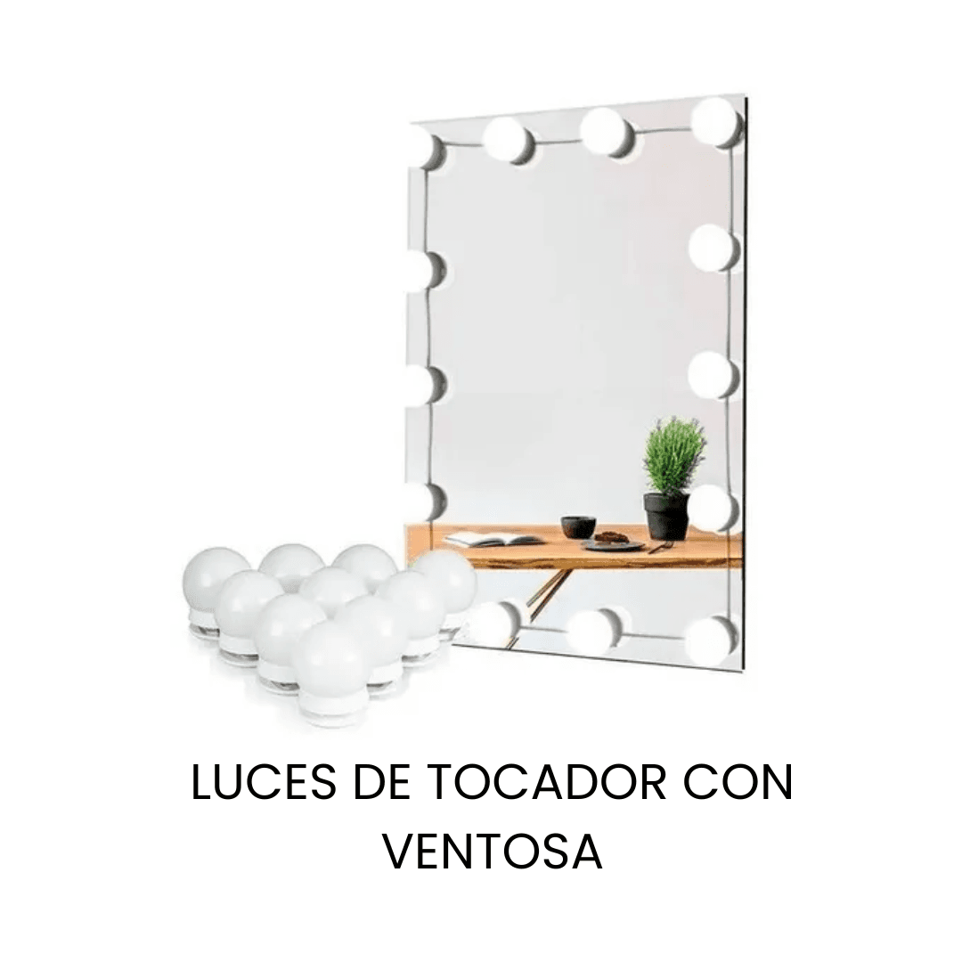 Luces de tocador con ventosa