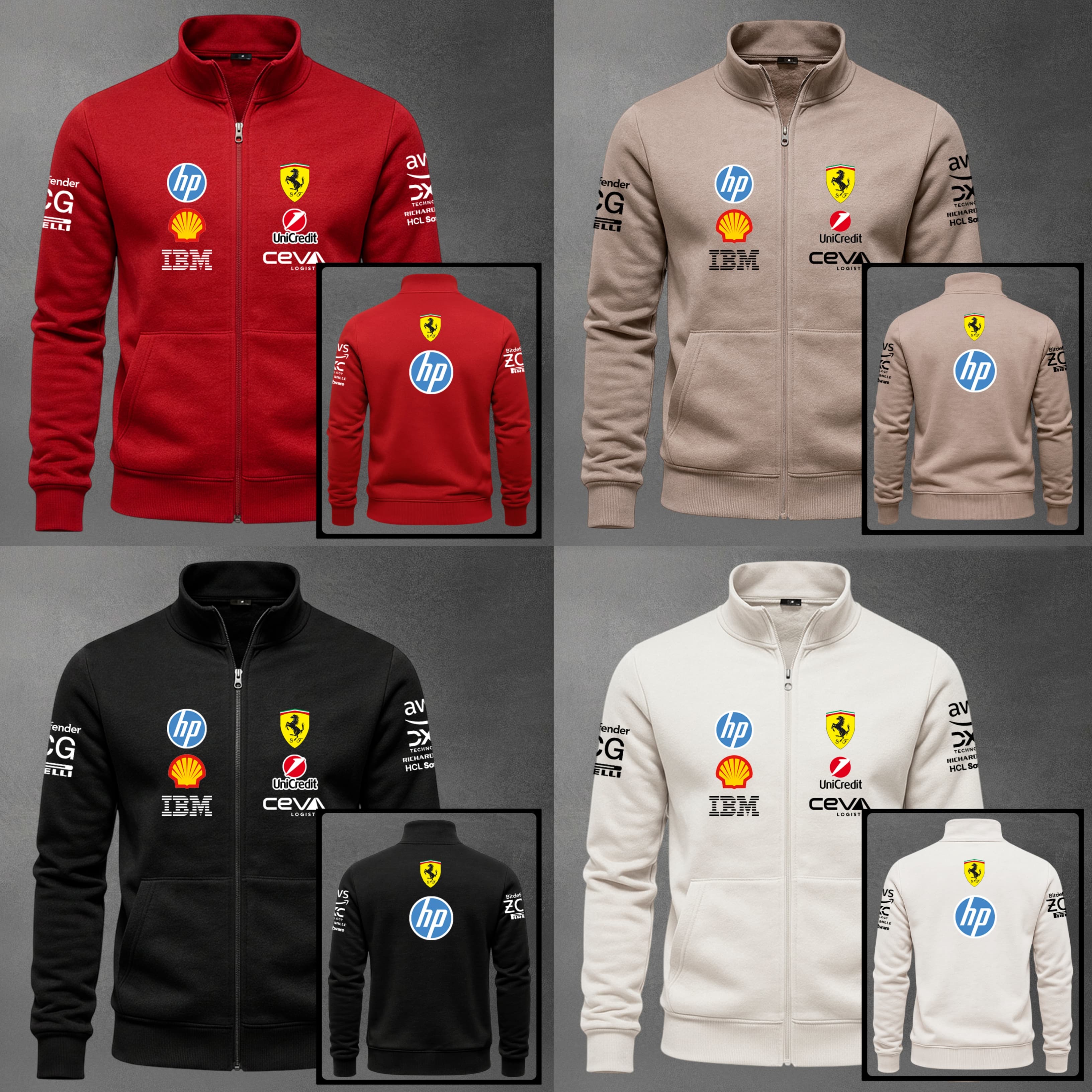 BUZO CUELLO ALTO F1 FERRARI ESTAMPADO