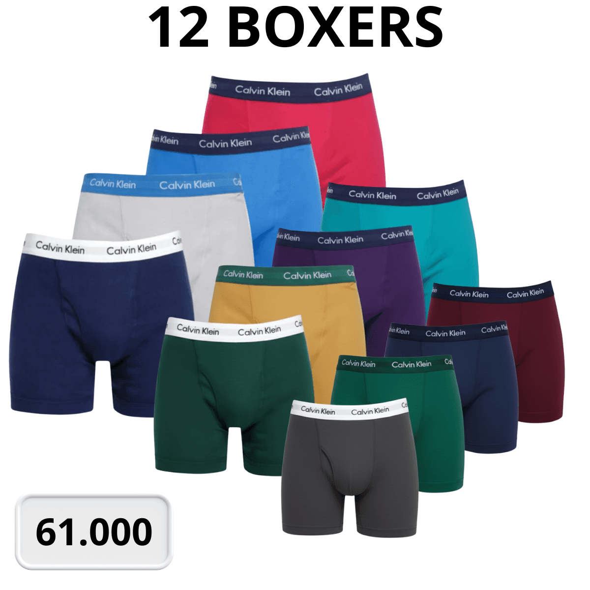 Boxer Algodon Ck 12 Unidades