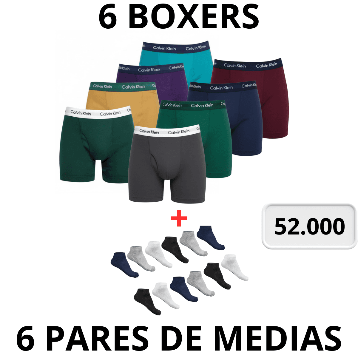 Pack Boxer Algodon Ck 6 UND