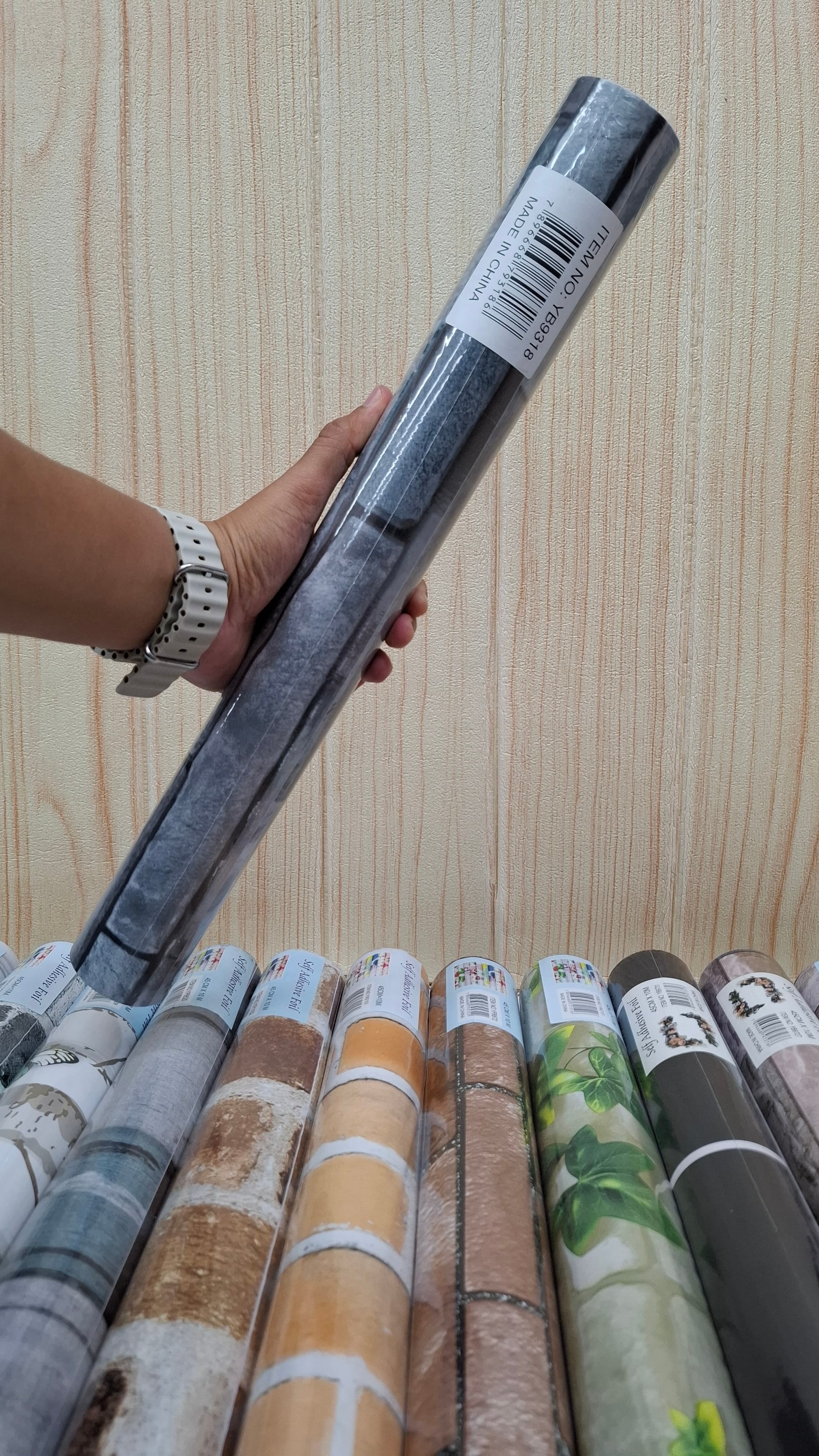 Rollo adhesivo ladrillo PVC 10mts YB9318