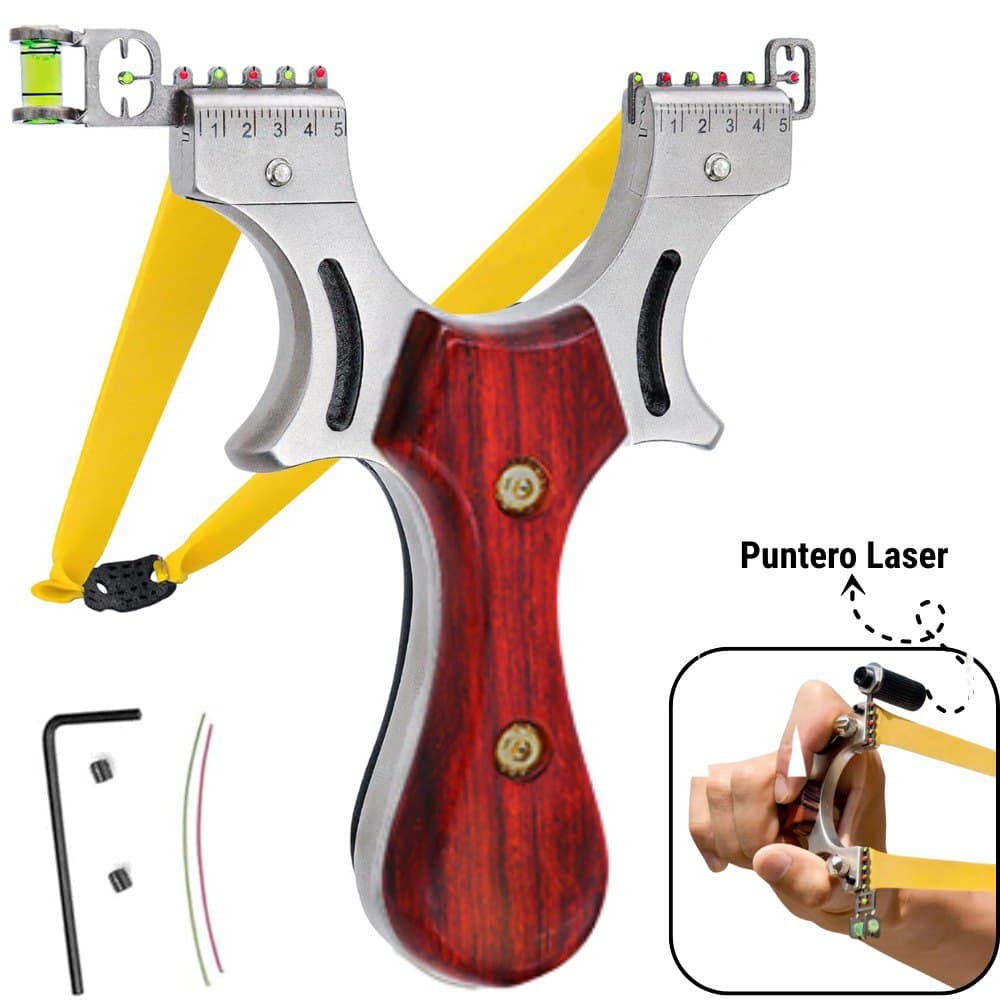 Cauchera Resortera Tira China Con Laser