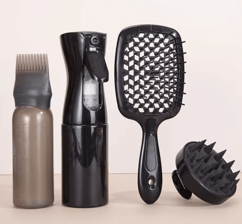 KIT X4 PIEZAS CUIDADO CABELLO CEPILLOS 4