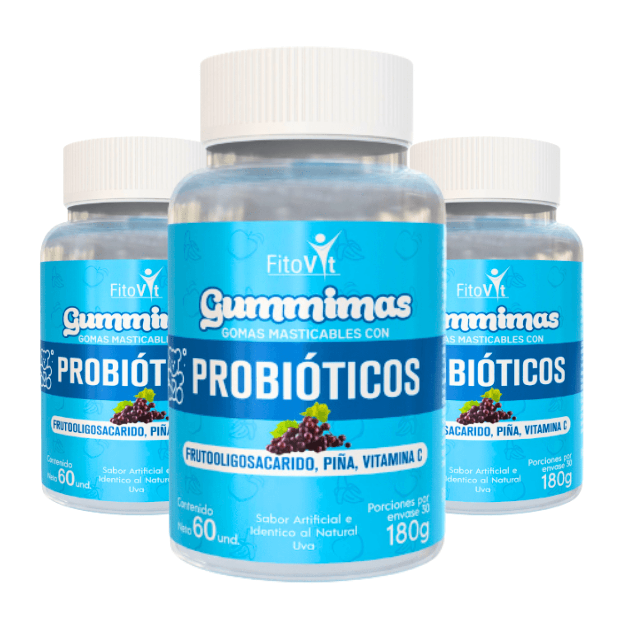 Probióticos, Prebióticos 60gomas X3