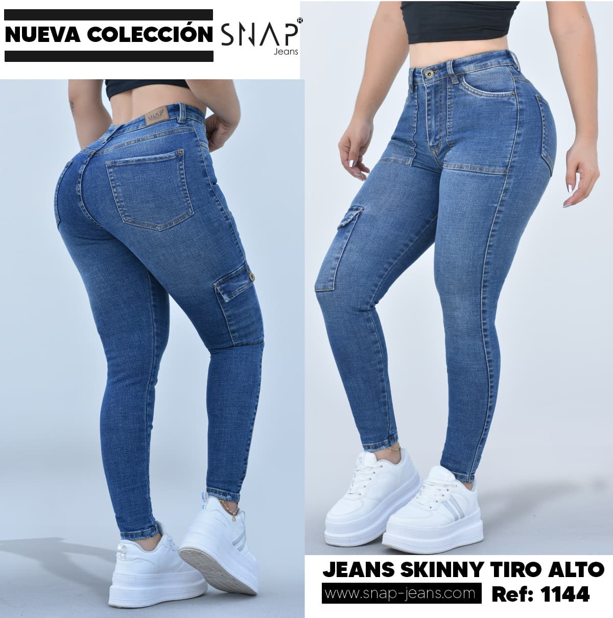 SNAP JEANS SKINNY