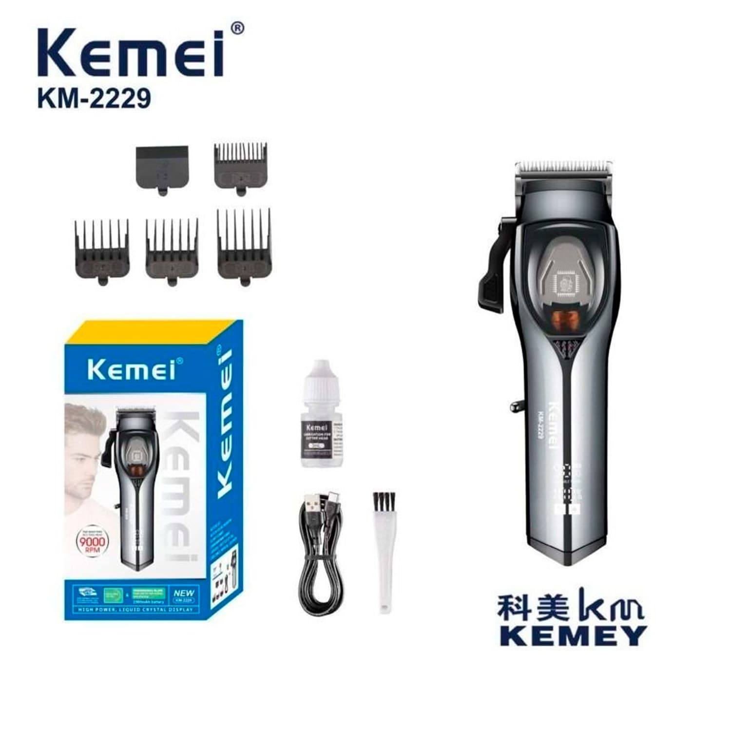 Maquina peluquera Kemei 2229